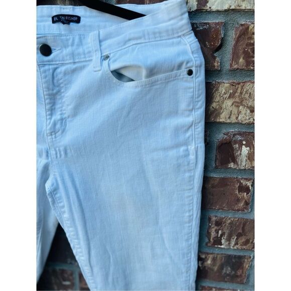Eileen Fisher pants color white stretch denim new without tag in excellent condi - Picture 3 of 10